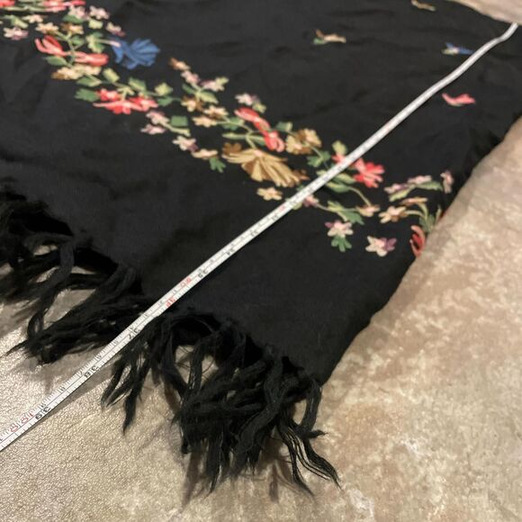 anthropologie sleeping on snow black midi skirt with fringe size 4 - Picture 3 of 7